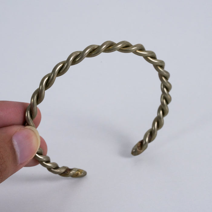 Vintage Twisted Rope Brass Cuff Bracelet