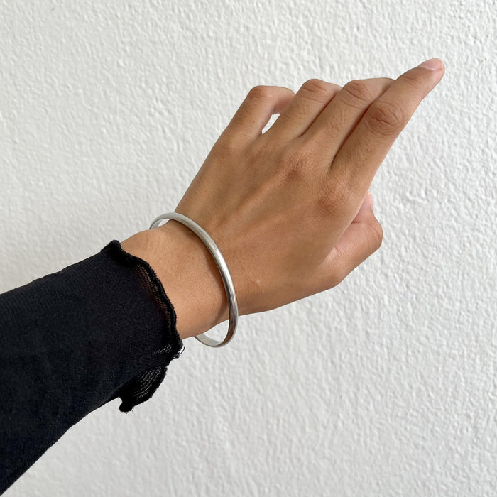 Vintage Minimalist Silver Cuff Bracelet
