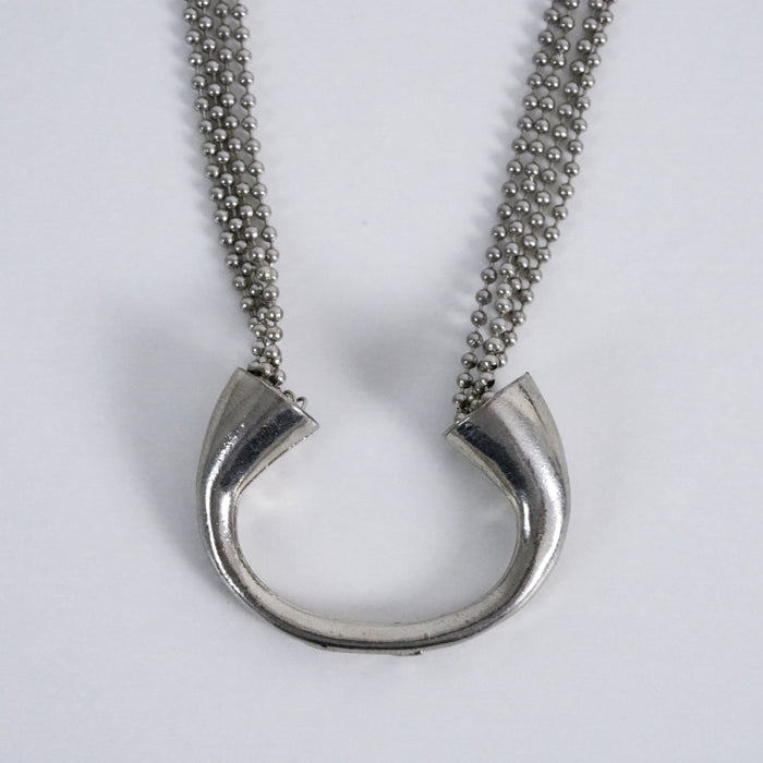 Vintage Silver Tone Convertible Multi-Strand Ball Chain Necklace
