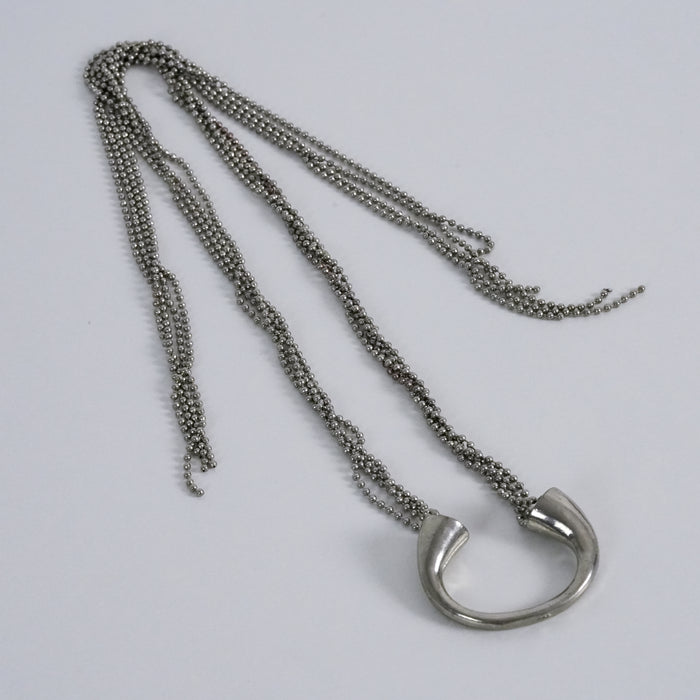 Vintage Silver Tone Convertible Multi-Strand Ball Chain Necklace