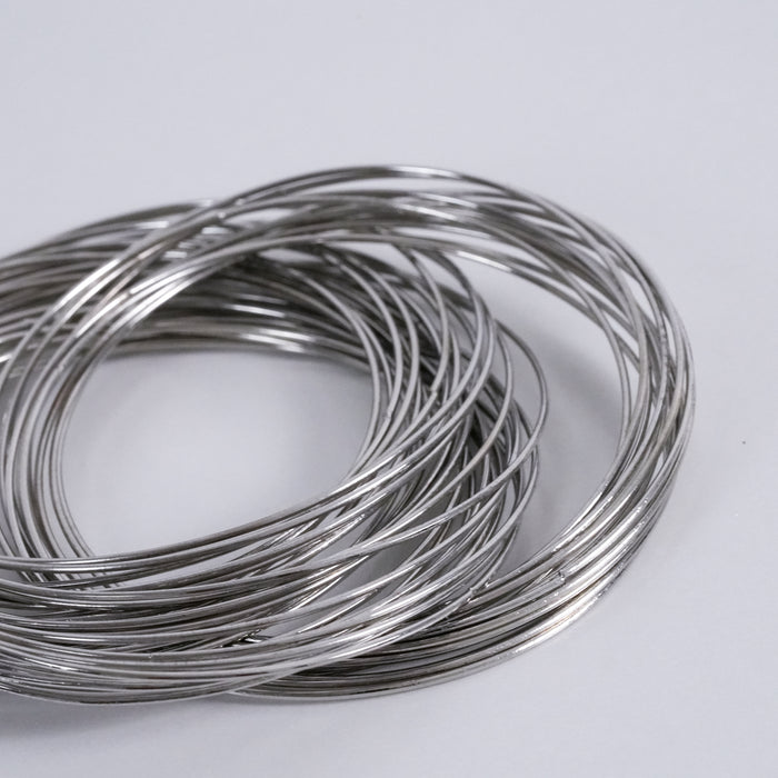 Vintage Silver Tone Stacking Bangle Set (Multi-Piece)