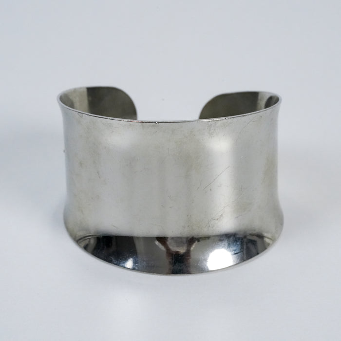 Vintage Wide Silver Tone Cuff Bracelet