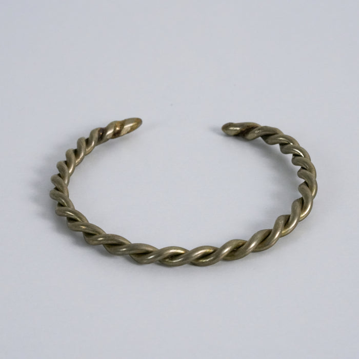 Vintage Twisted Rope Brass Cuff Bracelet