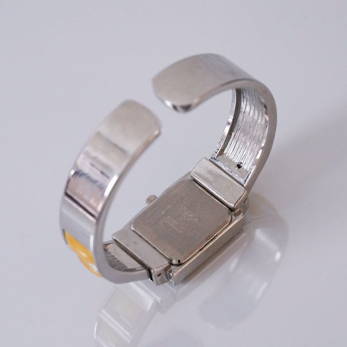 Vintage Silver Tone Cuff Watch Bracelet