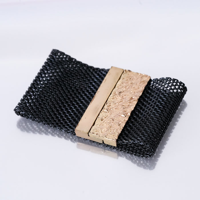 Vintage Black Mesh Statement Bracelet