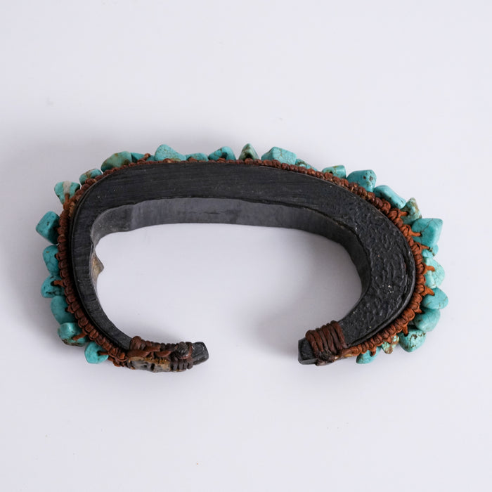 Vintage Turquoise Stone Tribal Cuff Bracelet