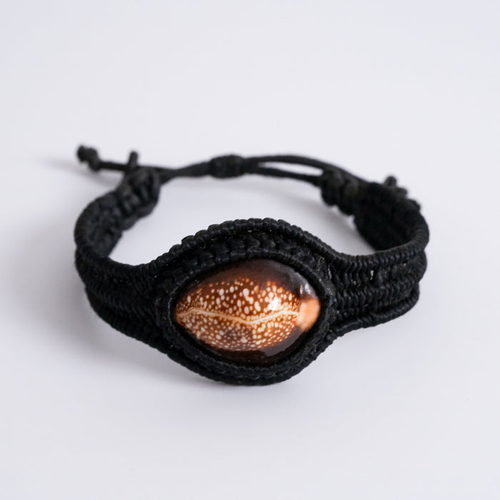 Vintage Handwoven Cowrie Shell Bracelet