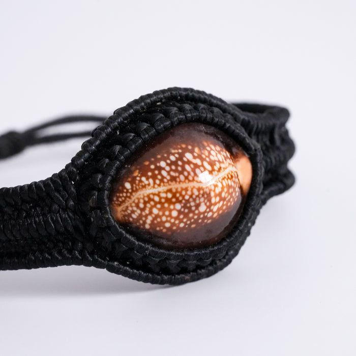 Vintage Handwoven Cowrie Shell Bracelet
