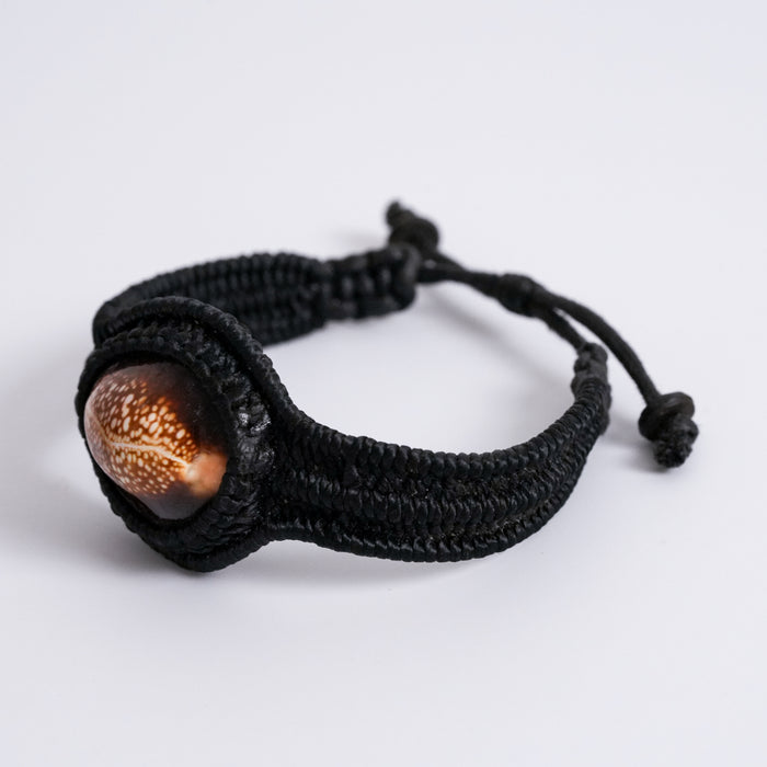 Vintage Handwoven Cowrie Shell Bracelet