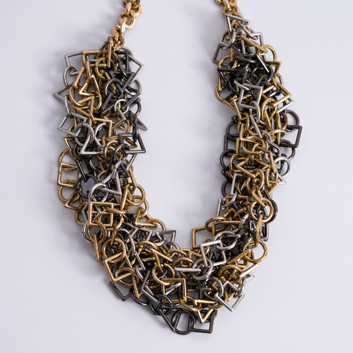 Zara Abstract Chain Statement Necklace
