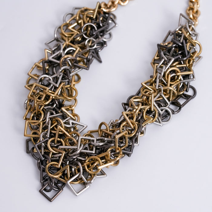 Zara Abstract Chain Statement Necklace