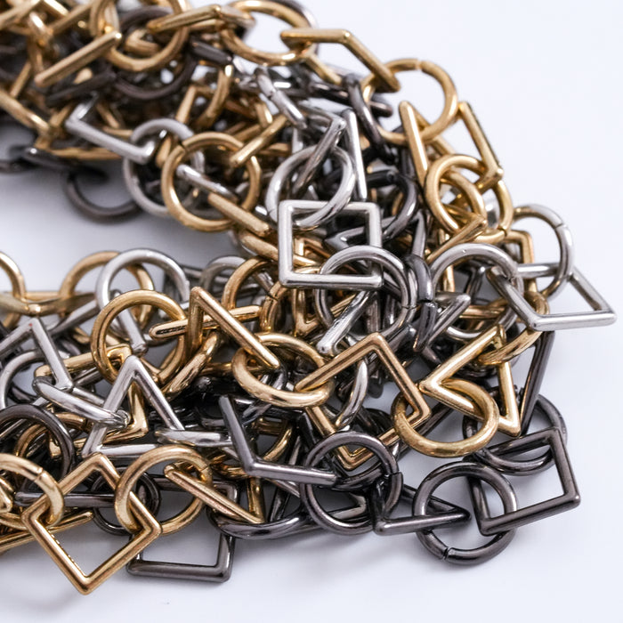 Zara Abstract Chain Statement Necklace