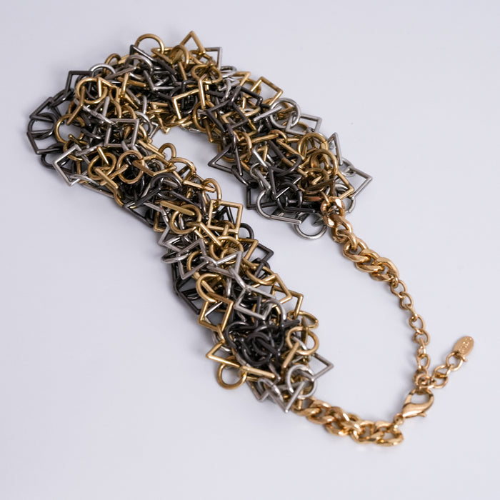Zara Abstract Chain Statement Necklace