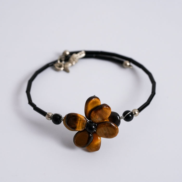 Tiger Eye Flower Bracelet & Ring Set