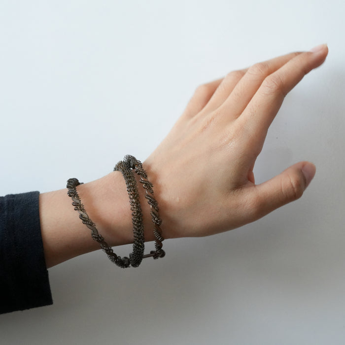 Vintage Oxidized Wirework Cuff Bracelet