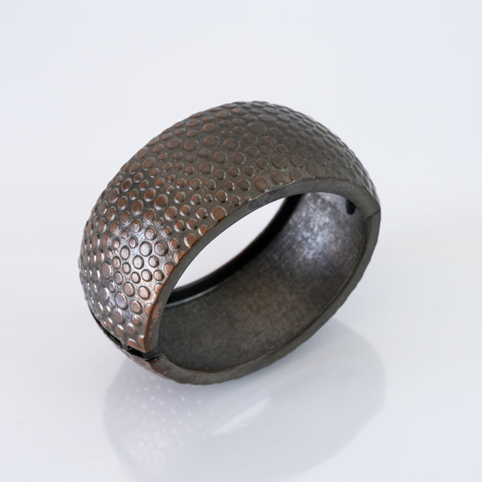 Vintage Hammered Dome Cuff Bracelet