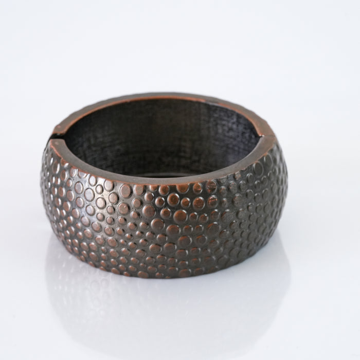 Vintage Hammered Dome Cuff Bracelet