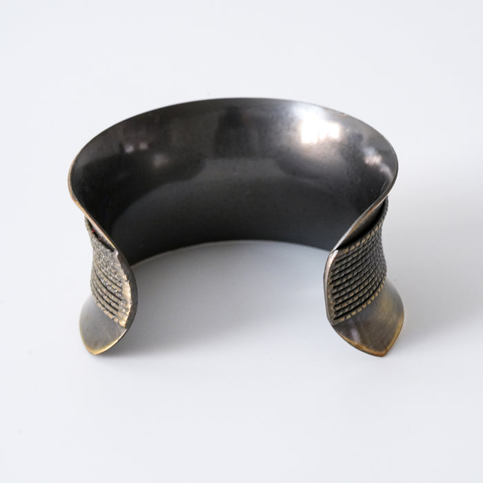 Vintage Textured Wide Cuff Bracelet