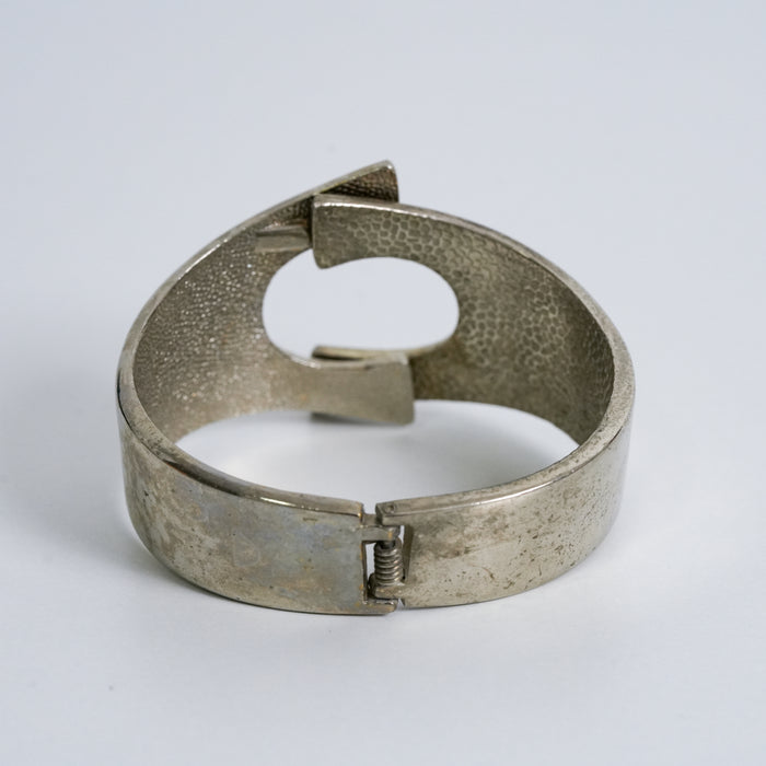 Vintage Geometric Cutout Wide Cuff Bracelet