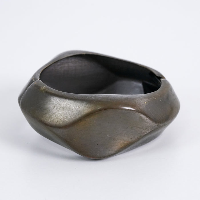 Vintage Sculptural Antique Hinged Bangle Bracelet