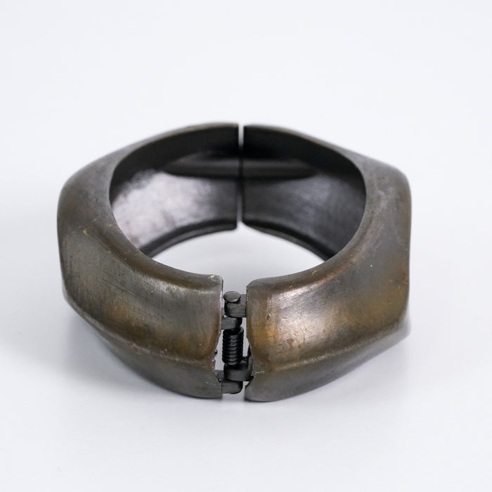 Vintage Sculptural Antique Hinged Bangle Bracelet