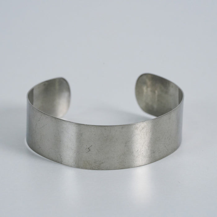 Vintage USA Silver-Tone Minimal Cuff Bracelet