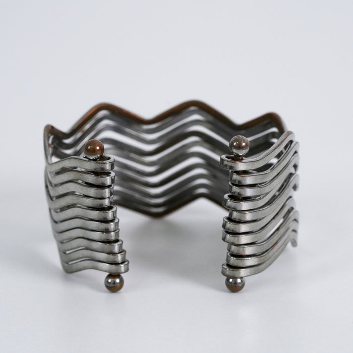 Vintage Layered Wave Cuff Bracelet