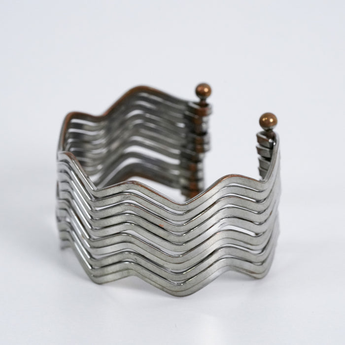 Vintage Layered Wave Cuff Bracelet