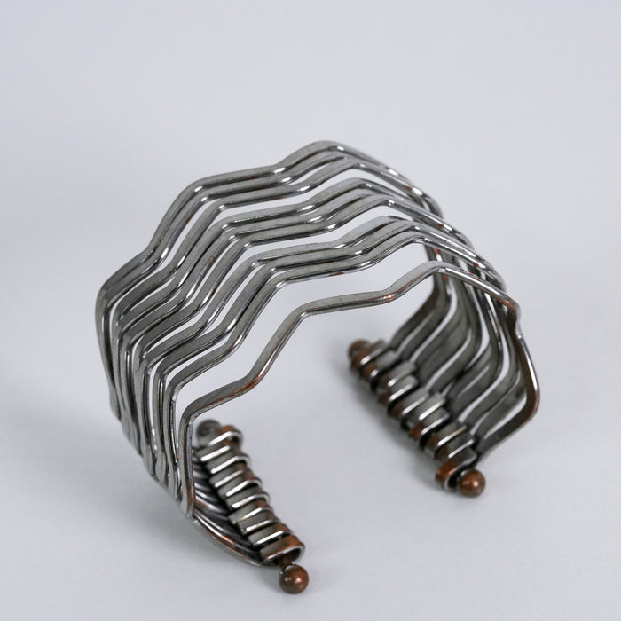 Vintage Layered Wave Cuff Bracelet