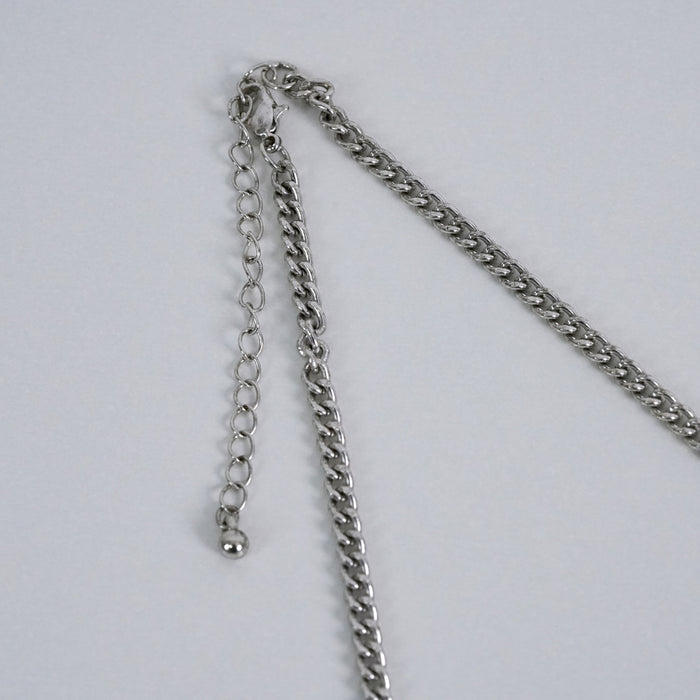 Vintage Silver-Tone Chevron Collar Necklace