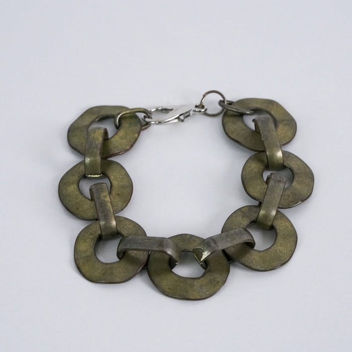 Vintage Chunky Abstract Link Bracelet