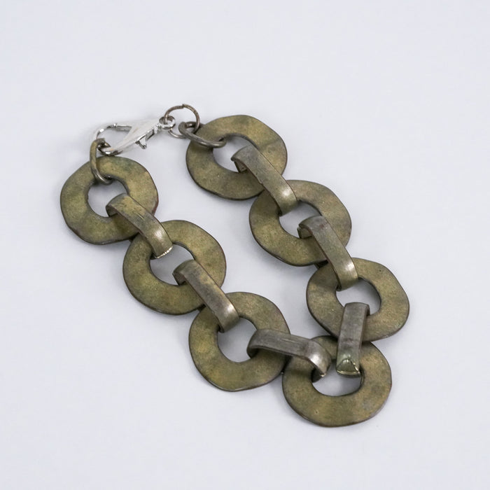 Vintage Chunky Abstract Link Bracelet