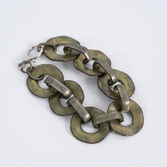 Vintage Chunky Abstract Link Bracelet