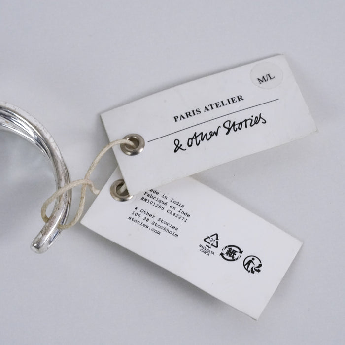 Paris Atelier & Other Stories Silver Wave Cuff Bracelet