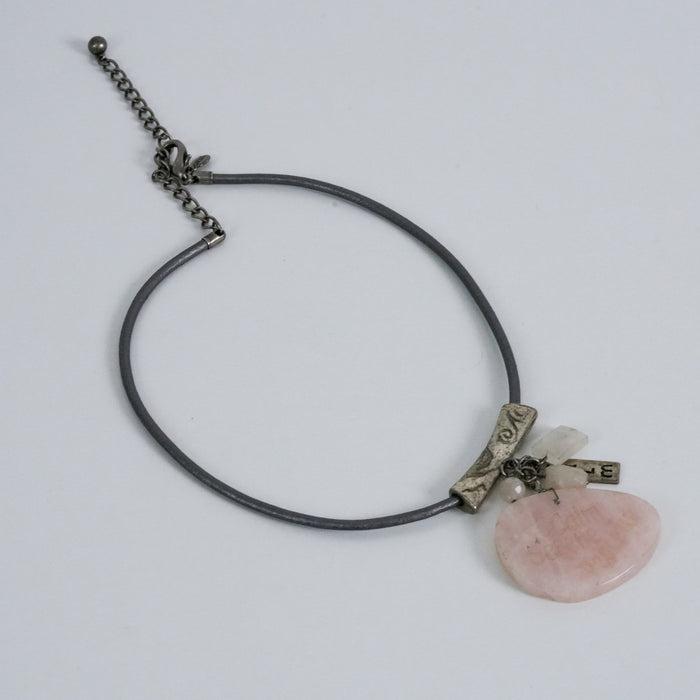 Vintage Chico’s Rose Quartz Charm Pendant Necklace