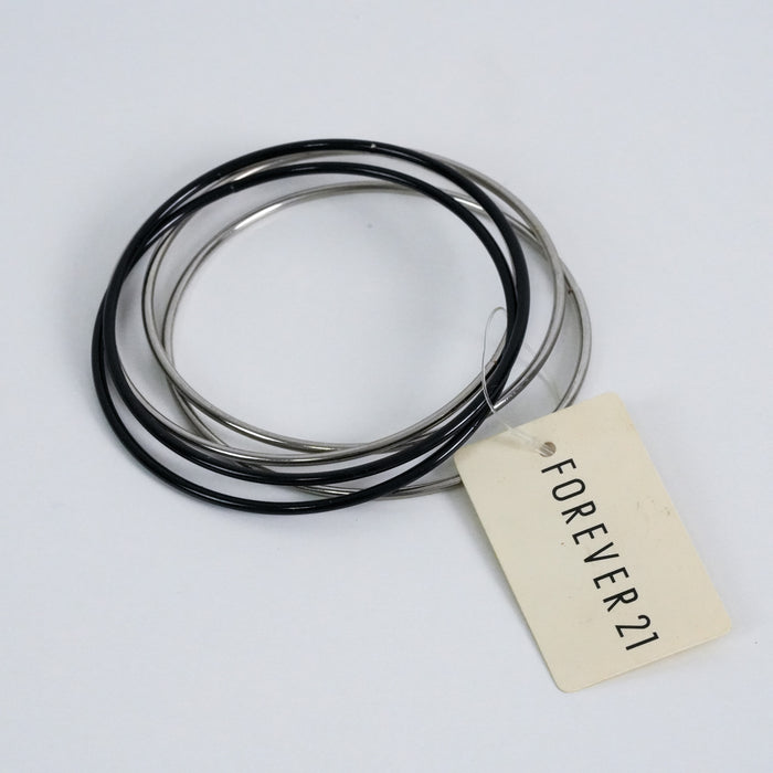 Forever 21 Mixed Metal Slim Bangle Set (5 Pieces)
