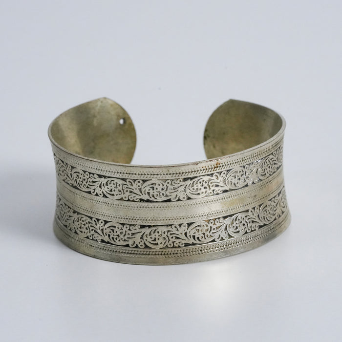 Vintage Filigree Silver Cuff Bracelet