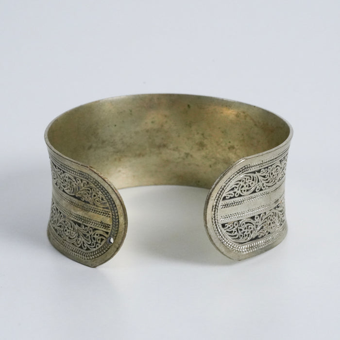 Vintage Filigree Silver Cuff Bracelet
