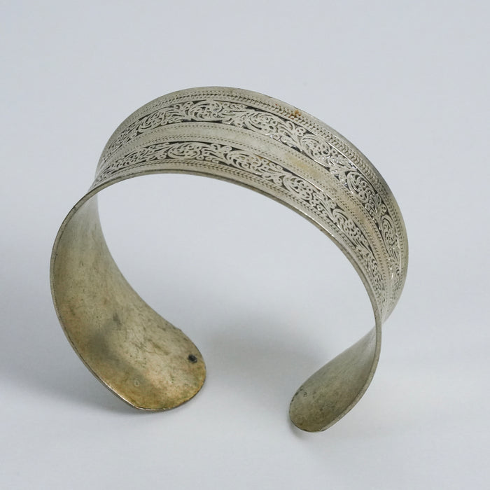 Vintage Filigree Silver Cuff Bracelet