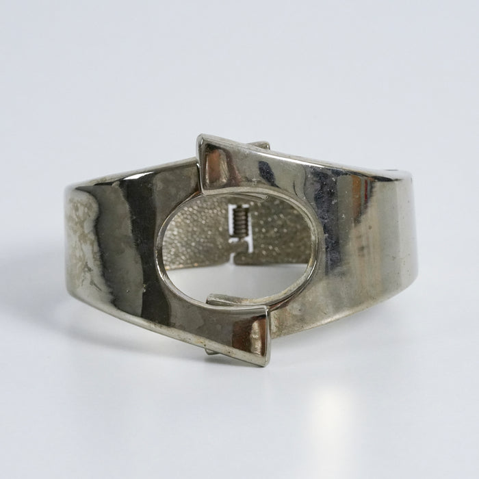 Vintage Geometric Cutout Wide Cuff Bracelet