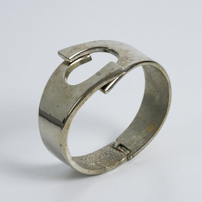 Vintage Geometric Cutout Wide Cuff Bracelet