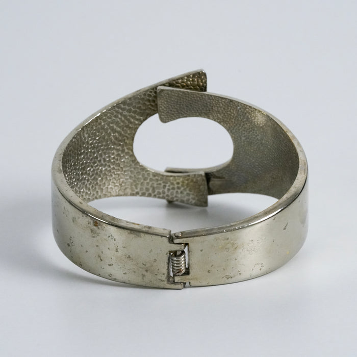 Vintage Geometric Cutout Wide Cuff Bracelet