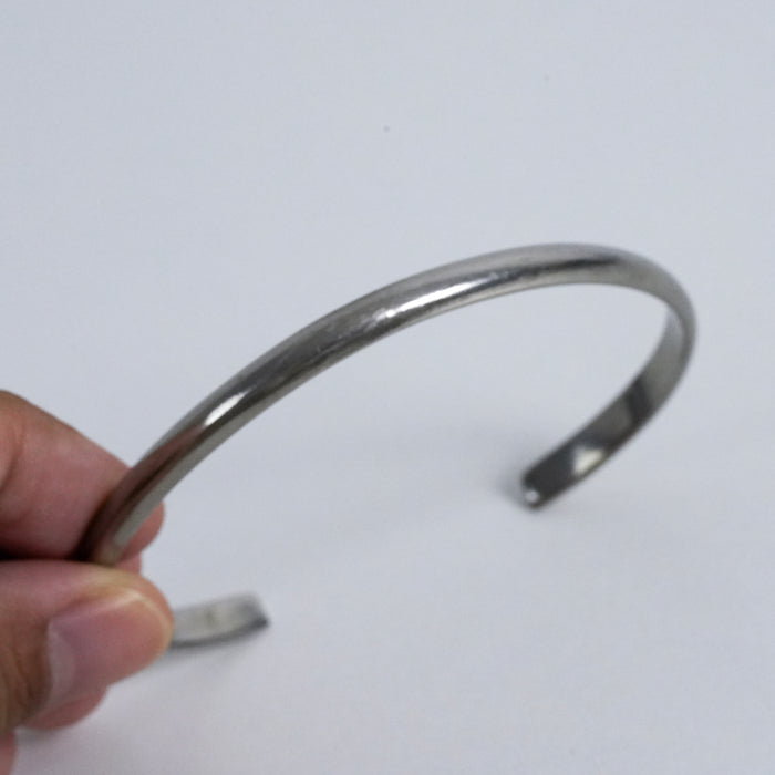 Vintage Minimalist Silver Cuff Bracelet