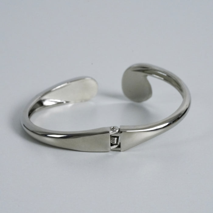 Vintage Silver Sculptural Open Cuff Bangle