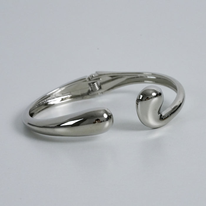 Vintage Silver Sculptural Open Cuff Bangle