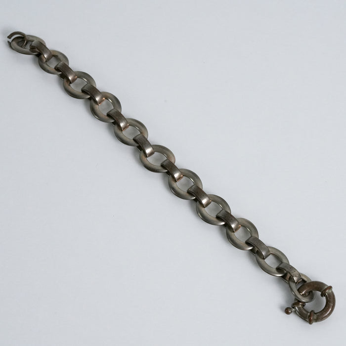 Vintage Chunky Silver Chain Bracelet