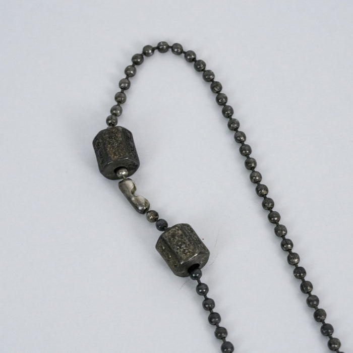 Vintage Pewter Cross Pendant Necklace | Rustic Gothic Cross Ball Chain Necklace | Unisex Statement Jewelry