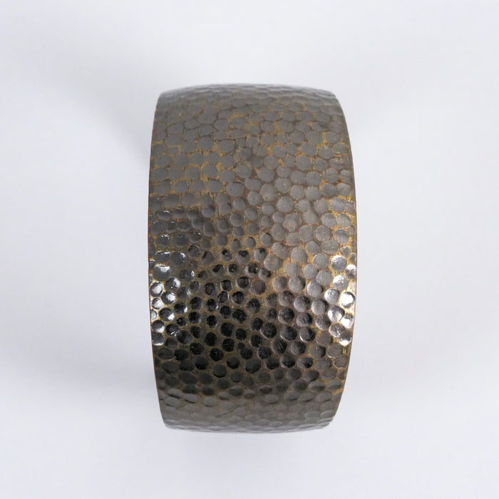 Vintage Hammered Brass Cuff Bracelet, Wide Textured Open Cuff Bracelet