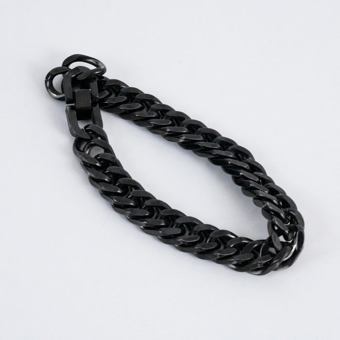 Vintage Curb Chain Black Tone Bracelet