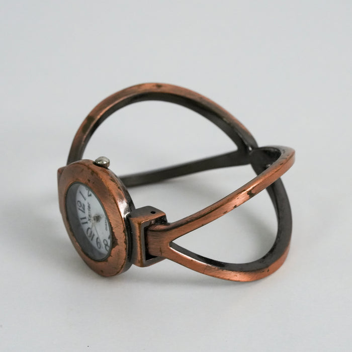Vintage Xavier Copper-Tone Bangle Watch, Japanese Quartz